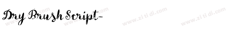 Dry Brush Script字体转换